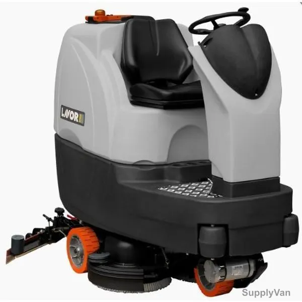 Lavor Medium Size Ride On Scrubber Dryer, COMFORT, 600-480W, 150 RPM, 750MM, White and Black