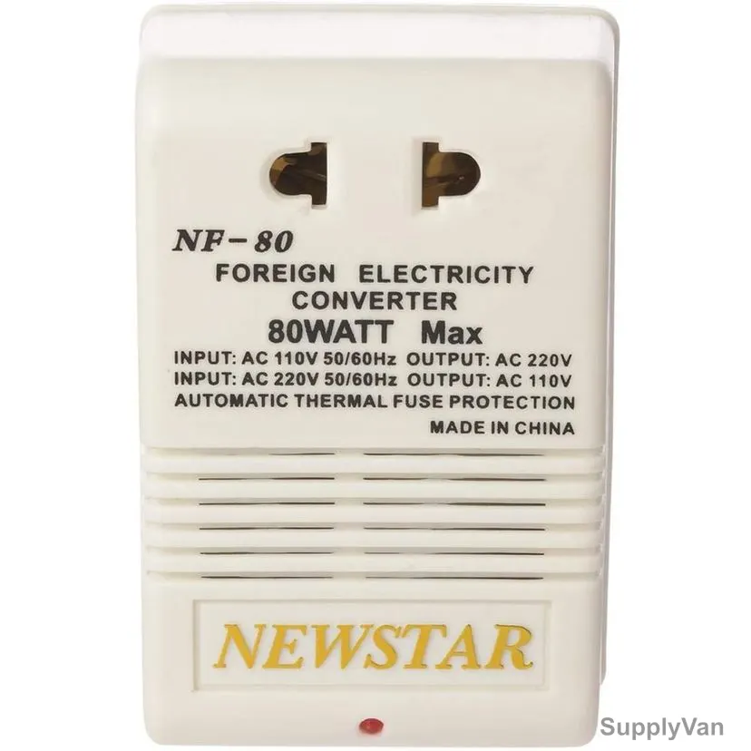 Newstar AC-AC Foreign Electricity Converter, NF-80, 80W, 110-220V, White