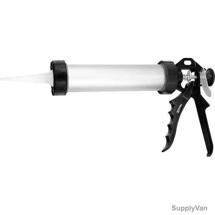 Sparta Closed Caulking Gun, 886485, Aluminium and Steel, 750ML, Black/White