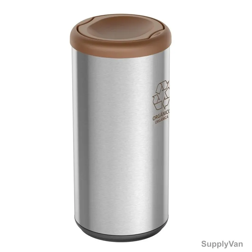 Tramontina Swing Trash Bin, 94539203, Stainless Steel, 40 Ltrs Capacity, Brown/Silver — image 1