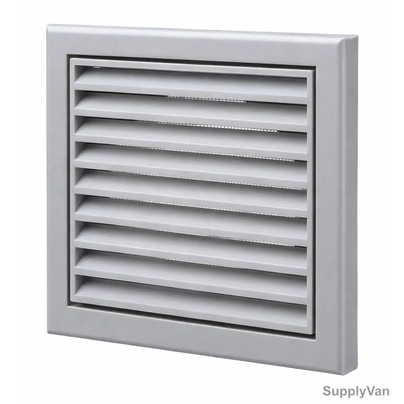 Novex Ventilation Grille, NV-FS6-4, Plastic, 10CM Width x 10CM Length, 5000 CFM, Grey — image 1