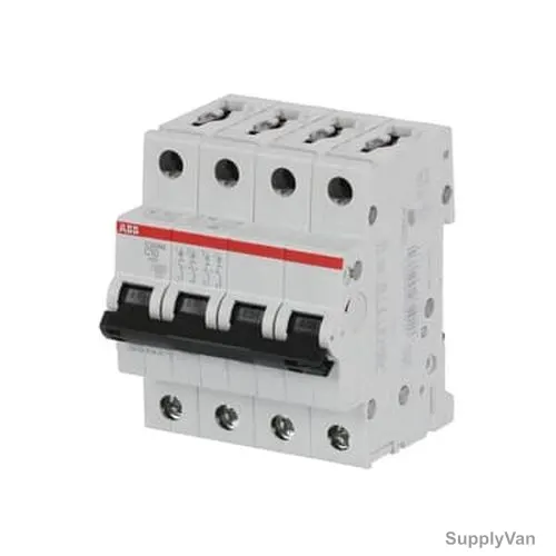 Abb Miniature Circuit Breaker, S204M-C10, 4 Pole, 440VAC, 10A, 10kA — image 1