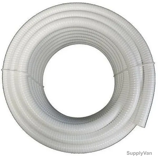 Precision Flexible Pipe, PVC, 20MM Dia x 50 Mtrs Length, White