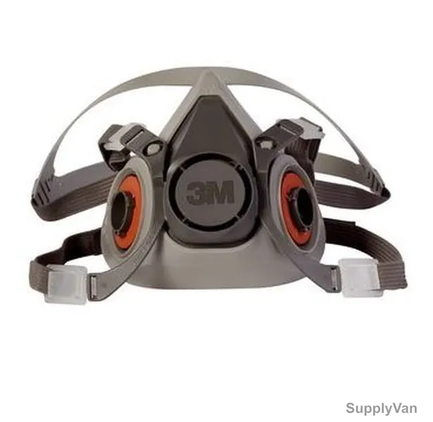 3M Half Facepiece Reusable Respirator, 6200, Medium, Grey