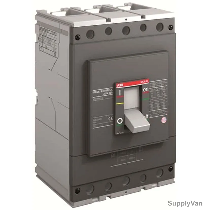 ABB Moulded Case Circuit Breaker, A3N-MCCB-630A-3P-36KA, 3 Pole, 36kA, 630A