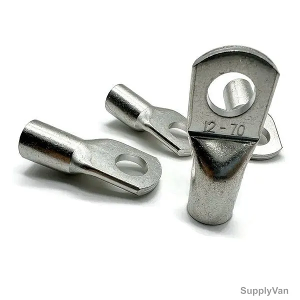 Cable Lug, Copper, 70 SQ.MM x 12MM Stud Size, Tin Plated, 50 Pcs/Pack