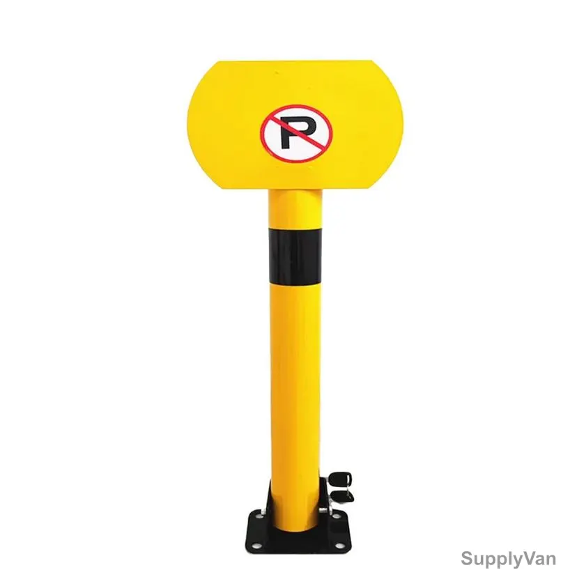 Parking Pole With Key Lock System, 60MM Dia x 700MM Height, Yellow — image 1