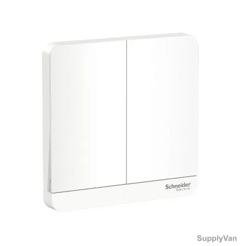 Schneider Electric 1 Way Plate Switch, E8332L1-WE, AvatarOn, 2 Gang, 16AX, 250VAC, White