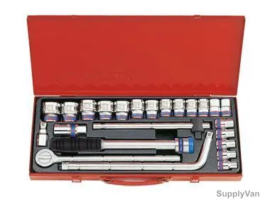 Kingtony Socket Wrench Set, 4524MR, 1/2 Inch, 24 Pcs/Set