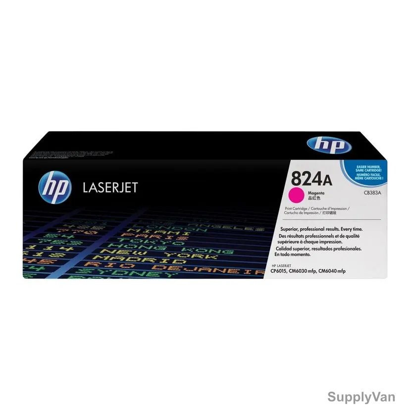 HP Original LaserJet Toner Cartridge, CB383A, 824A, 21000 Pages, Magenta