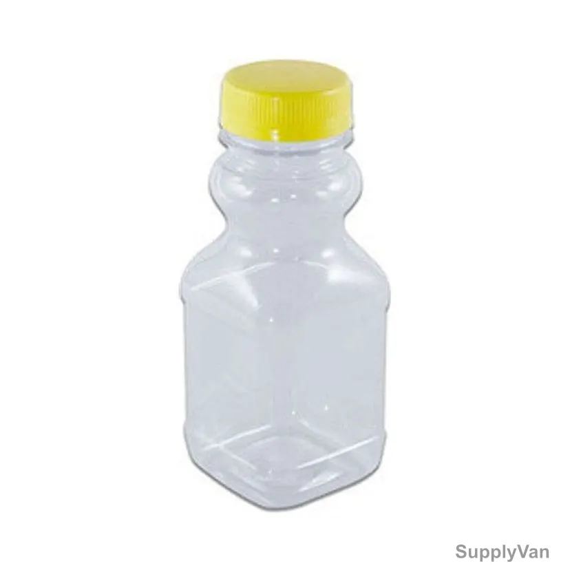 Snh Juice Bottle With Lid, 050CJB250SQ1, Plastic, 250ML, Clear, 6 Pcs/Pack