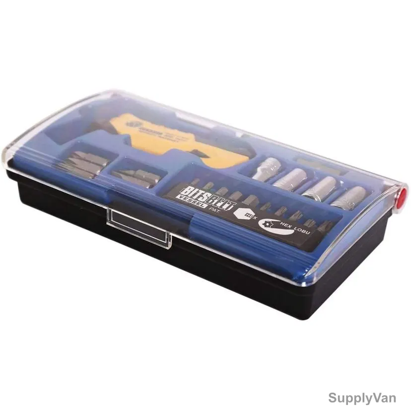 Vessel Rotary Ratchet Set, S-15, Metal, Yellow, 21 Pcs/Set — image 1
