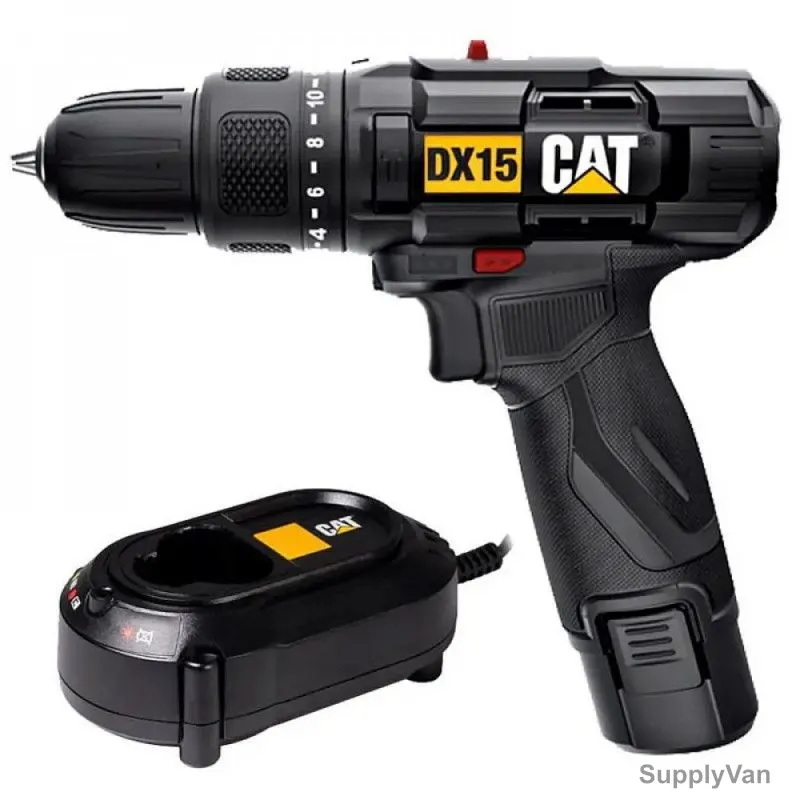 Caterpillar Cordless Impact Drill, DX15, 12V, 10MM Chuck Size