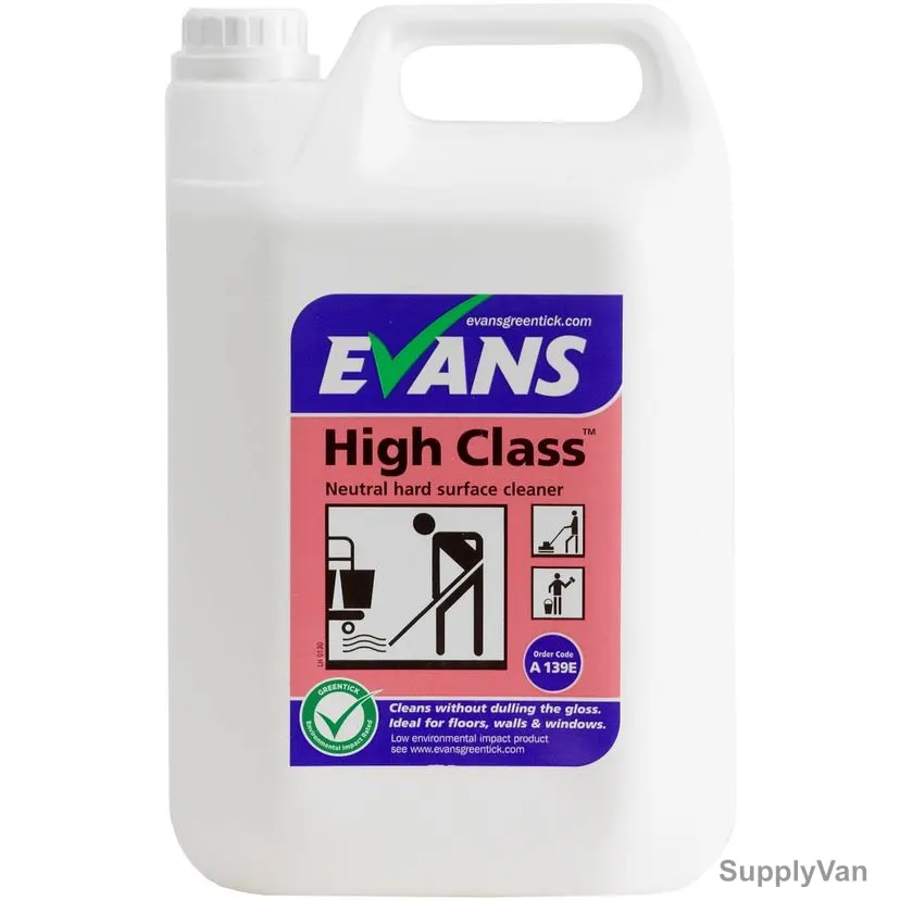 Evans High Class Neutral Hard Surface Cleaner, Orange, 5 Ltrs, 2 Pcs/Pack