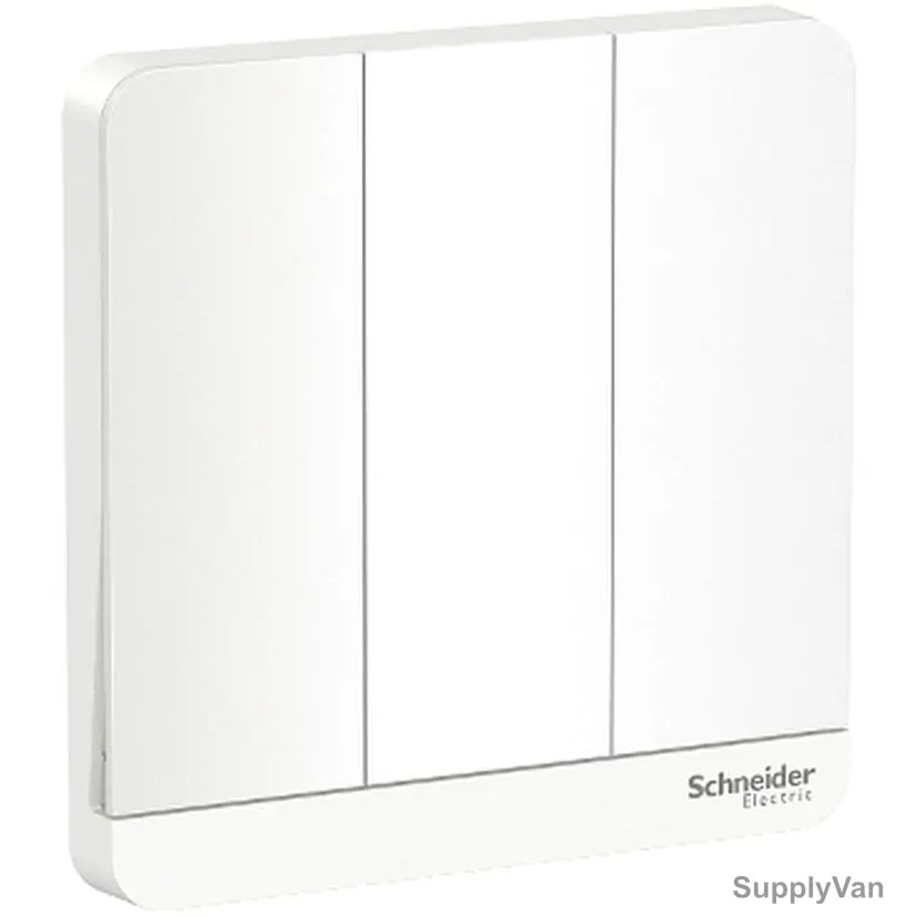 Schneider Electric 2 Way Plate Switch, E8333L2-WE, AvatarOn, 3 Gang, 16AX, 250VAC, White — image 1