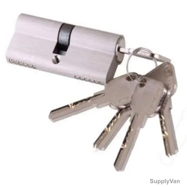 TCT Door Lock Cylinder With Keys, 70MM, Silver