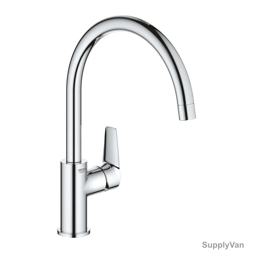 Grohe Single Lever Sink Mixer, 3136710F, BauEdge, Metal, Starlight Chrome Finish — image 1