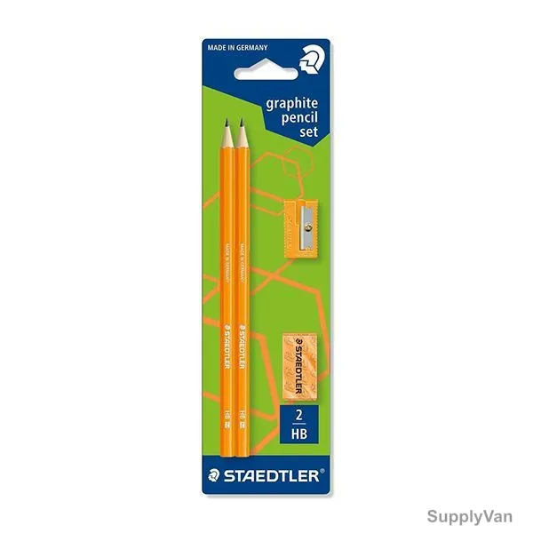 Staedtler Wopex Neon Color Pencil Set With Eraser and Sharpener, ST-180F-SBK2P2, 2.0MM Tip Size, Orange, 4 Pcs/Set