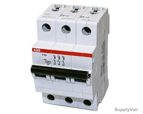 Abb Miniature Circuit Breaker, SH203-C40, 3P, Curve C, 40A