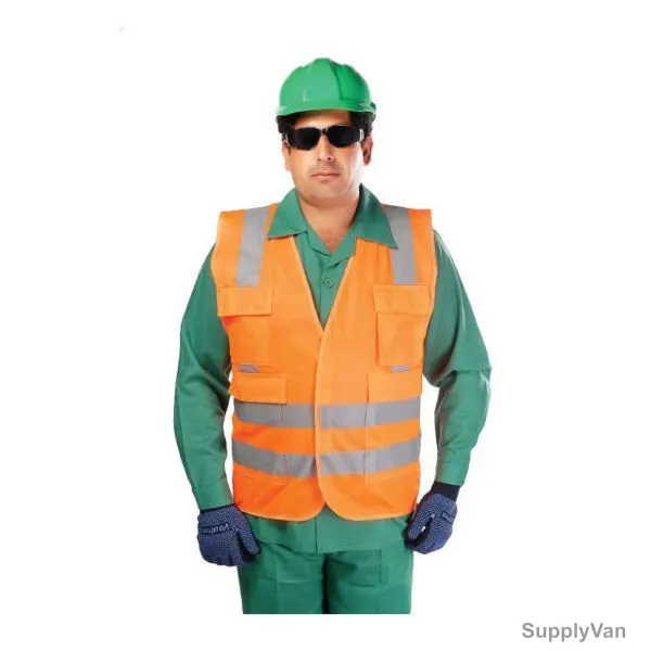 Vaultex Reflective Vest, VFP, One Size Fits All, Orange
