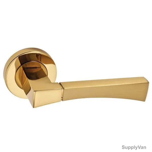 Doganlar Door Handle, Simge, Zinc, Gold Plated