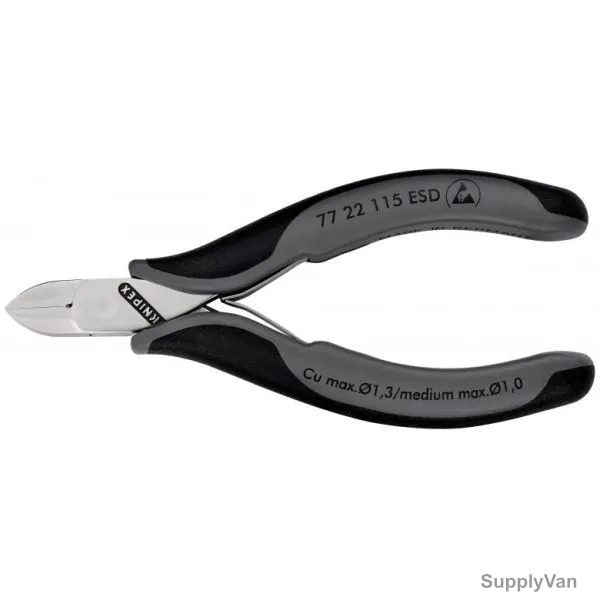 Knipex ESD Electronics Diagonal Cutter, 7722115, 115MM