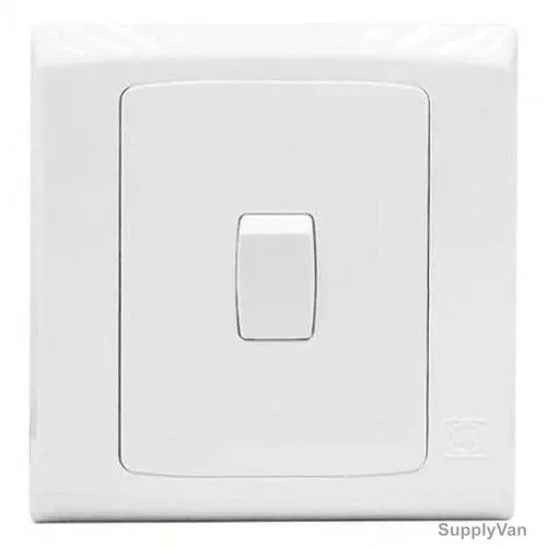 Mk Single Pole Electrical Switch, E8871, Essential, Polycarbonate, 1 Gang, 2 Way, 13A, White