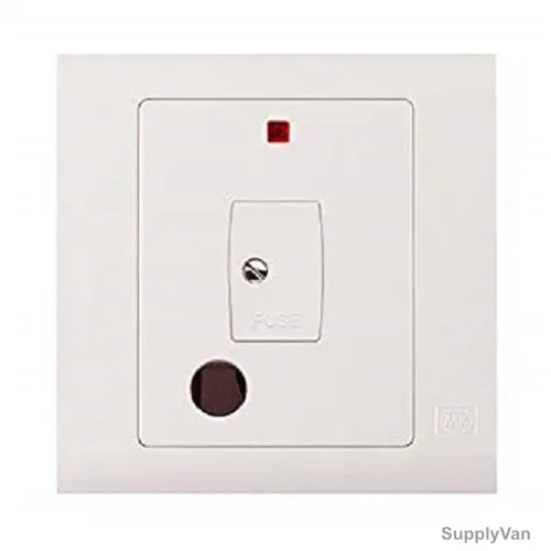 Mk Unswitched Fused Connection Unit With Neon and Flex Outlet, MV1030WHI, Essential, Polycarbonate, 13A, White