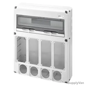 Gewiss Distribution Board, GW68015N, IP65, c/w 8 Flanges, 20 Modules