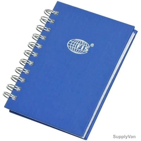 FIS 5MM Square Lines 2 Quire Manuscript Book with Spiral Binding, FSMNA72Q5MSB, 74 x 105MM, 96 Pages, Blue