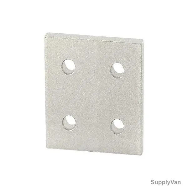 Extrusion Reinforcement Flat Plate, 45 Series, 4 Hole, Aluminium