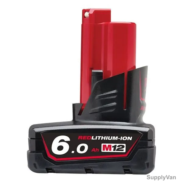 Milwaukee Cordless Tool Battery, M12B6, Lithium-ion, 12V, 6.0Ah — image 1