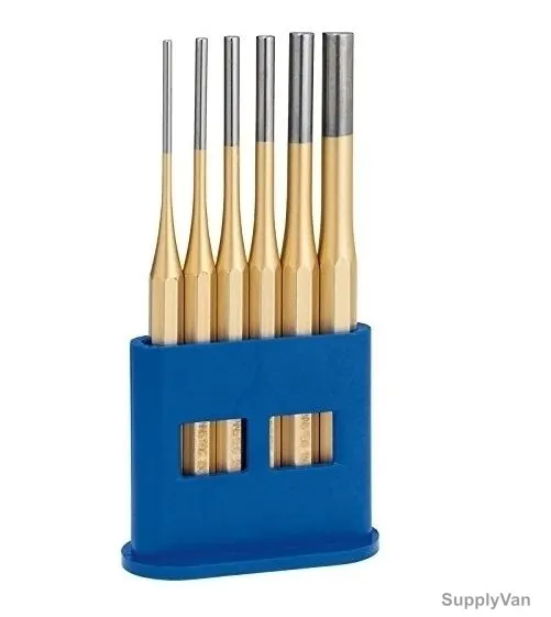 Rennsteig Parallel Pin Punch Set, 425-170-0, Gold, 6 Pcs/Set