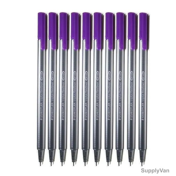 Staedtler Fineliner Pen Set, ST-334-06, Triplus, 0.3MM Tip, Violet, 10 Pcs/Pack