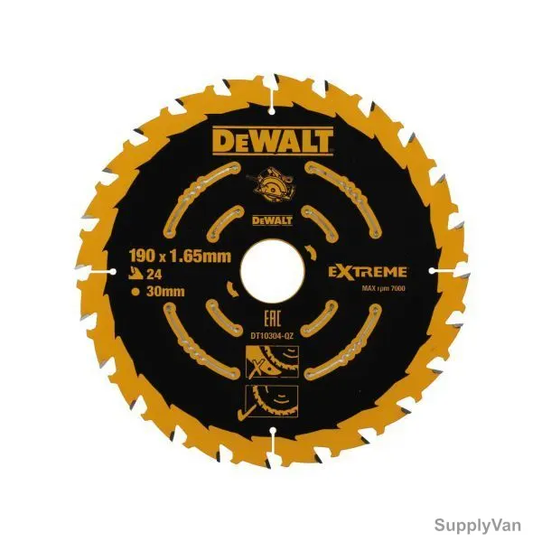 Dewalt Extreme Circular Saw Blade, DT10304-QZ, 190x30MM, 24 Teeth
