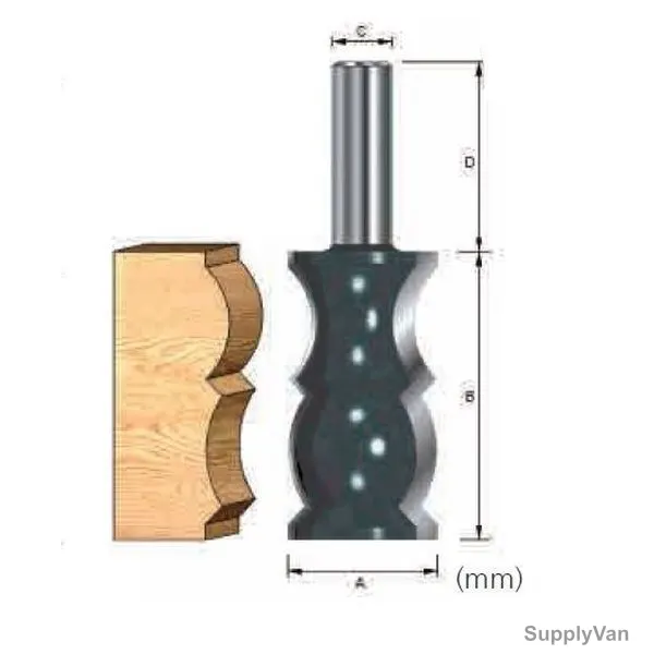 Makita Crown Molding Bit, D-13801, 31.8x57.1MM