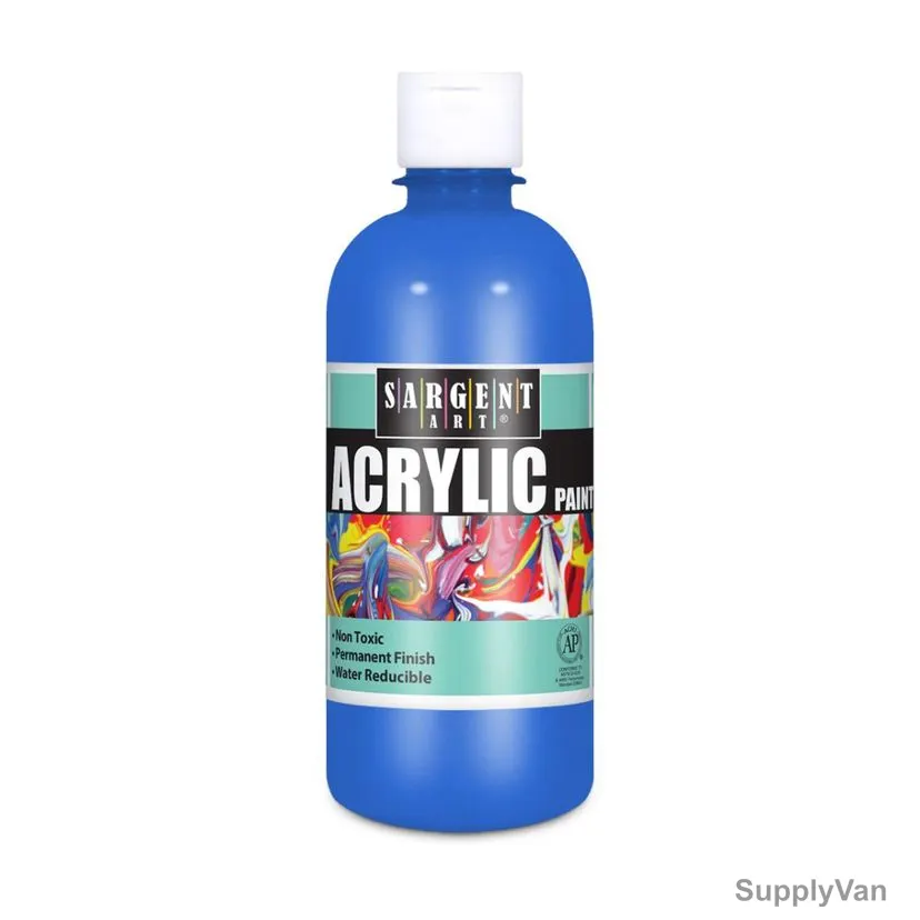 Sargent Art Acrylic Paint, SA24-2454, 16 Oz, Spectral Blue