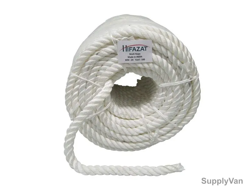 Hifazat Rope, SHGT-MR-W24100, Polypropylene, 24MM x 91.44 Mtrs, White