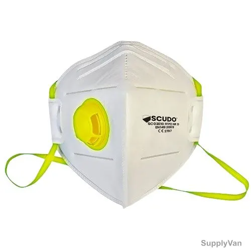 Scudo FFP 2 High Filtration Respiratory Mask, SC02010, White/Yellow, 10 Pcs/Pack — image 1