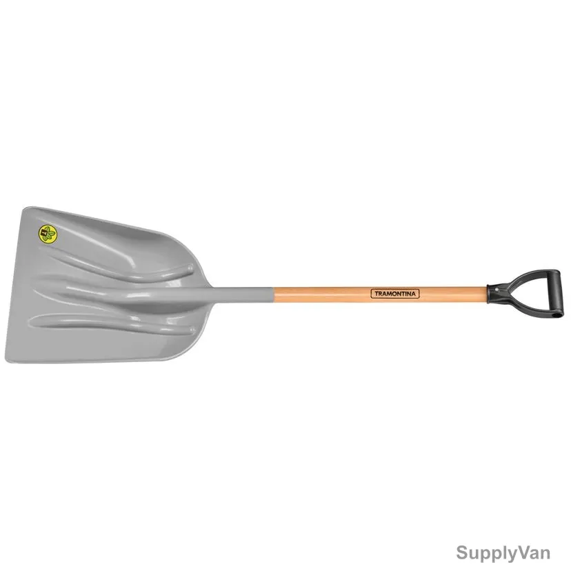 Tramontina Plastic Scoop Shovel With 79CM Wood Handle, 77540425, Grey — image 1