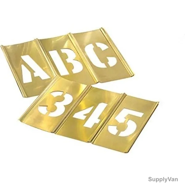 Letters and Number Set, 50.8MM, Gold, 45 Pcs/Set
