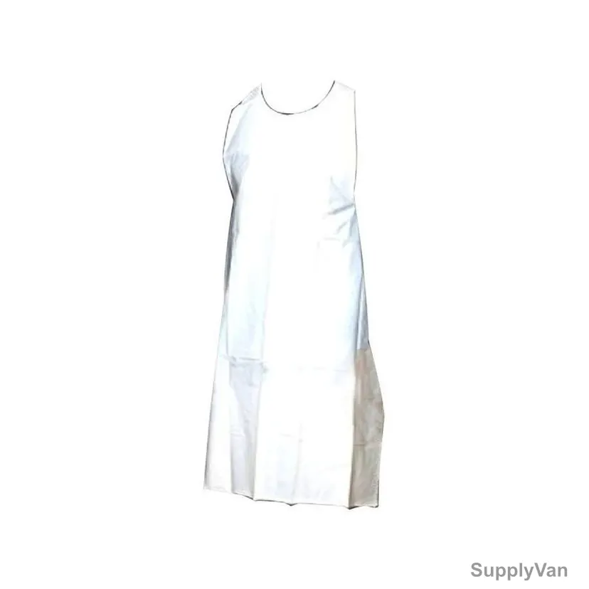 Elara Disposable Apron, PA-2442, Polyethylene, 46 x 28 Inch, White, 100 Pcs/Pack — image 1