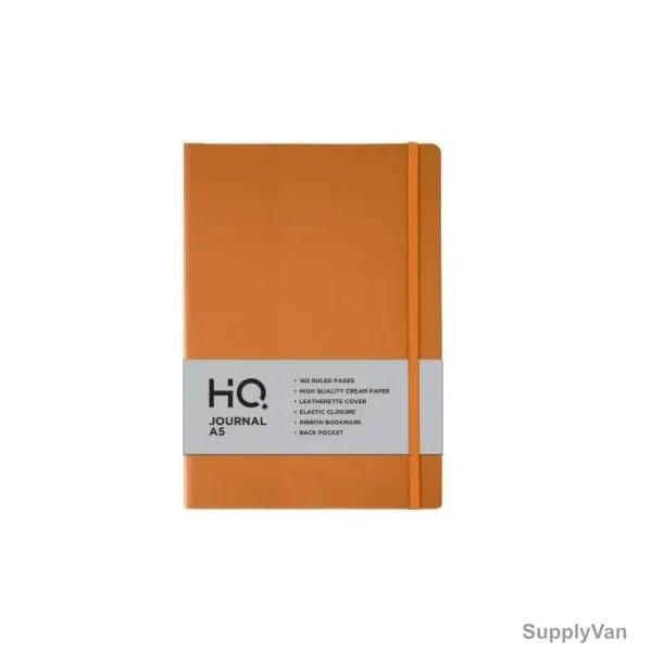 Navneet HQ Journal Casebound Notebook, NAV85503, A5, 80 Sheets, Orange