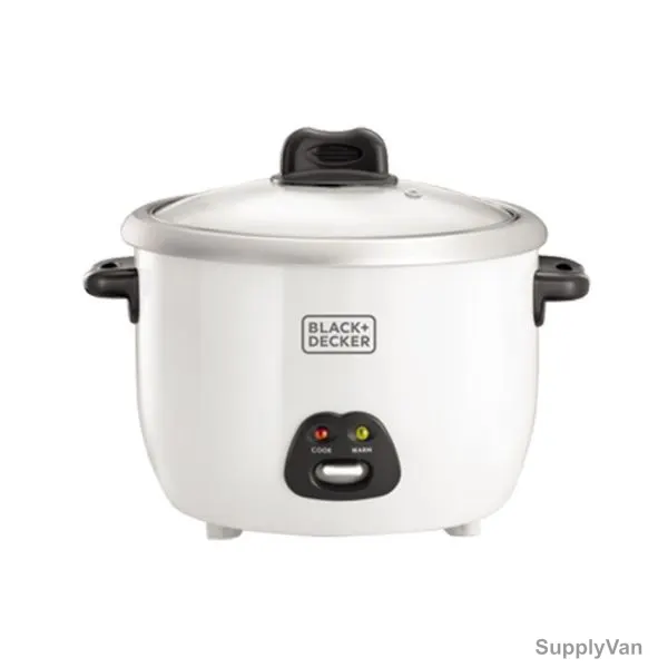 Black and Decker Rice Cooker W/ Glass Lid, RC1850-B5, 700W, 1.8L, White