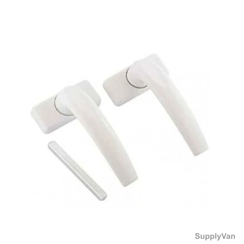 Door Handle, LW-224L, Aluminium, White