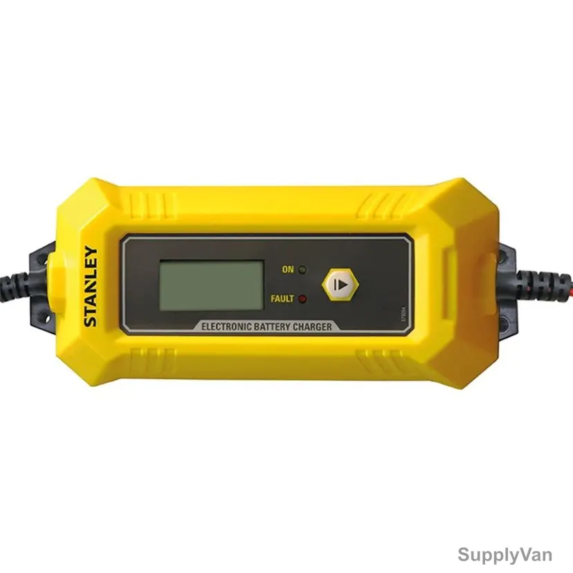Stanley Car Battery Charger, SXAE00025GB, 6/12V, 4A, 2 Mtrs Cable Length — image 1