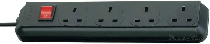 Brennenstuhl 4Way Extension Lead, 1150403, 1.5 Mtrs