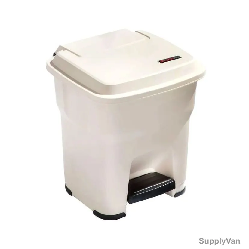 Rothopro Garbage Bin With Pedal, RP02E-35, Plastic, 35 Ltrs, Beige/Black