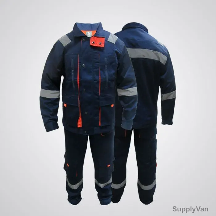 Prime Captain European Style Pant and Shirt, EUPS240, L, NavyBlue