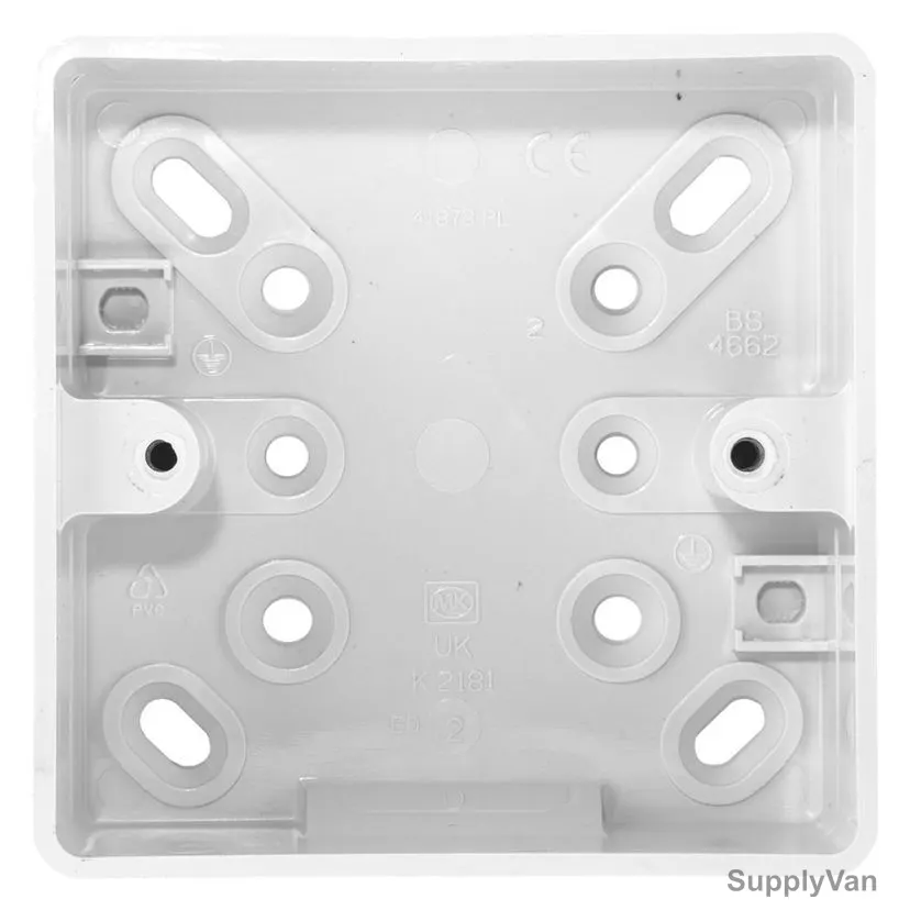 MK Surface Mounting Box, K2181WHI, Logic Plus, PVC, 1 Gang, White — image 1